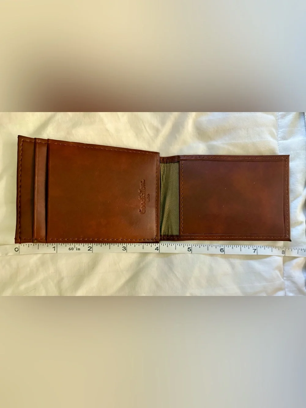Goodfellow Brown Leather Card Holder Wallet - Men